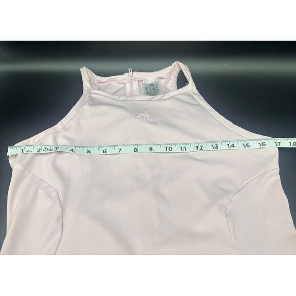 Adidas Women's Clear Pink City Break Sleeveless Mini Dress Sz L Tennis Golf - Picture 9 of 9